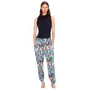 ZARA Woman Floral Print Jogger Pants | Size S | Boho Style
